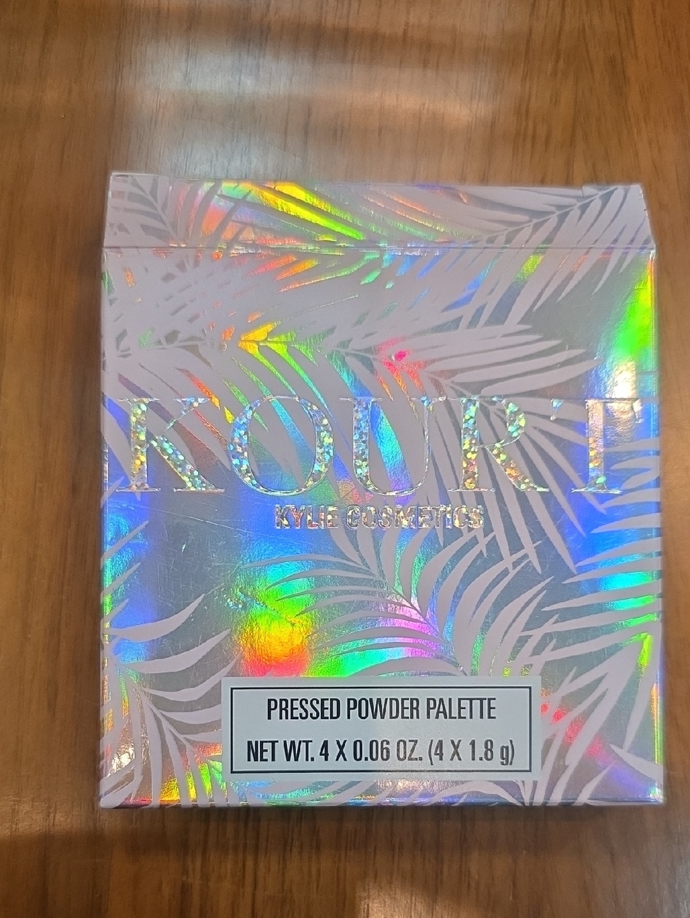 Kylie Cosmetics Kourt Pressed Powder Palette - Iridescent Holographic Pink